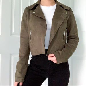 Anthropologie Suede Moto Jacket